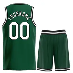 Hunter Green White-Black Heal Classic Basketball Jersey Sets 2