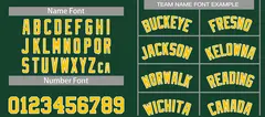 Hunter Green Yellow-White Bull Curved Basketball Jersey 4