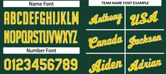Hunter Green Yellow-White Classic Basketball Jersey 4