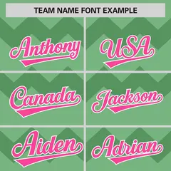 Iguana Green Pink-White Ripple Design Baseball Jersey 4