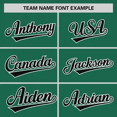 Kelly Green 3D Flower Design Authentic Baseball Jersey 3