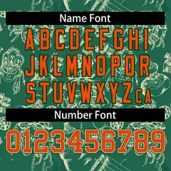 Kelly Green 3D Graffiti Pattern Baseball Jersey 4