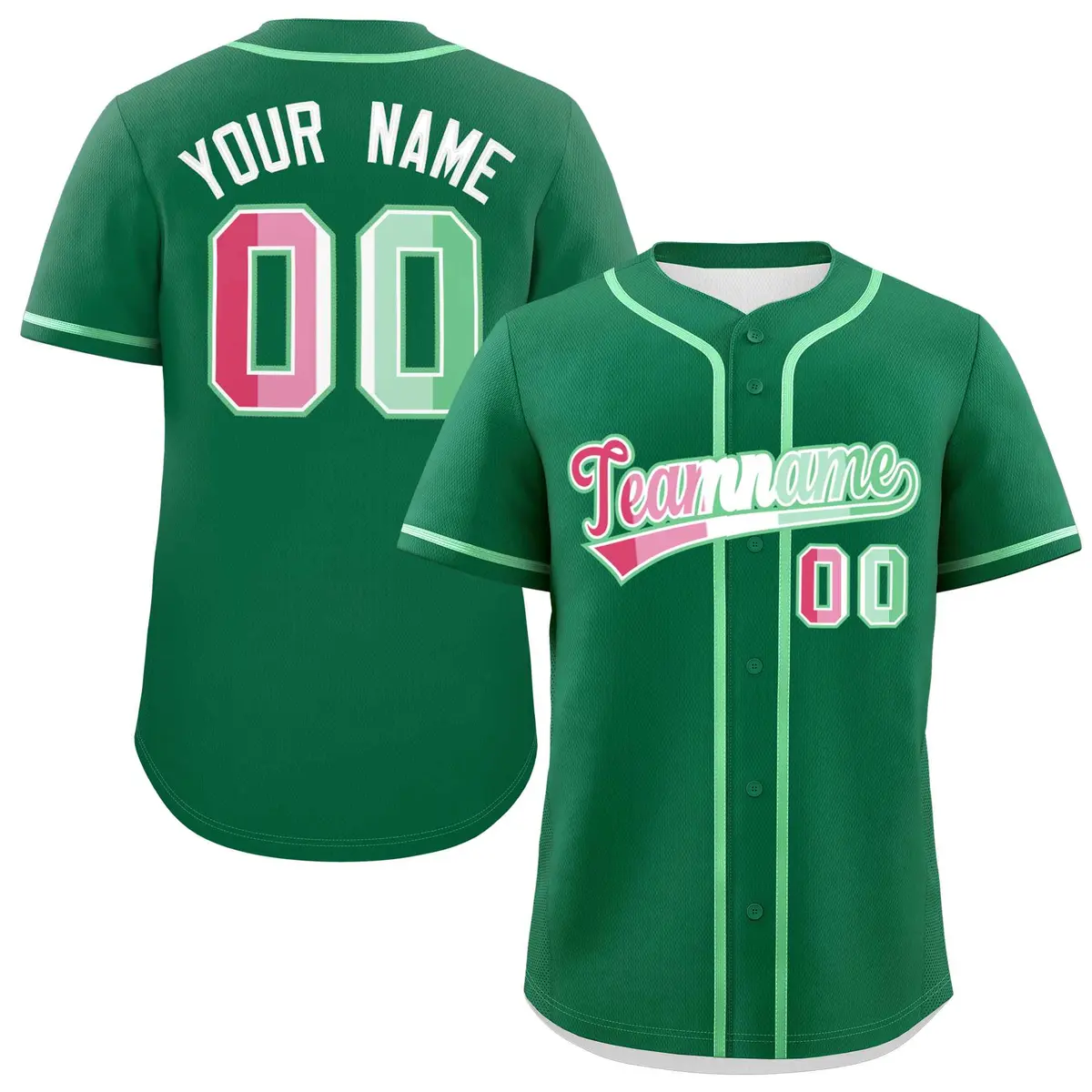 Kelly Green Abrosexual Pride Month Baseball Jersey