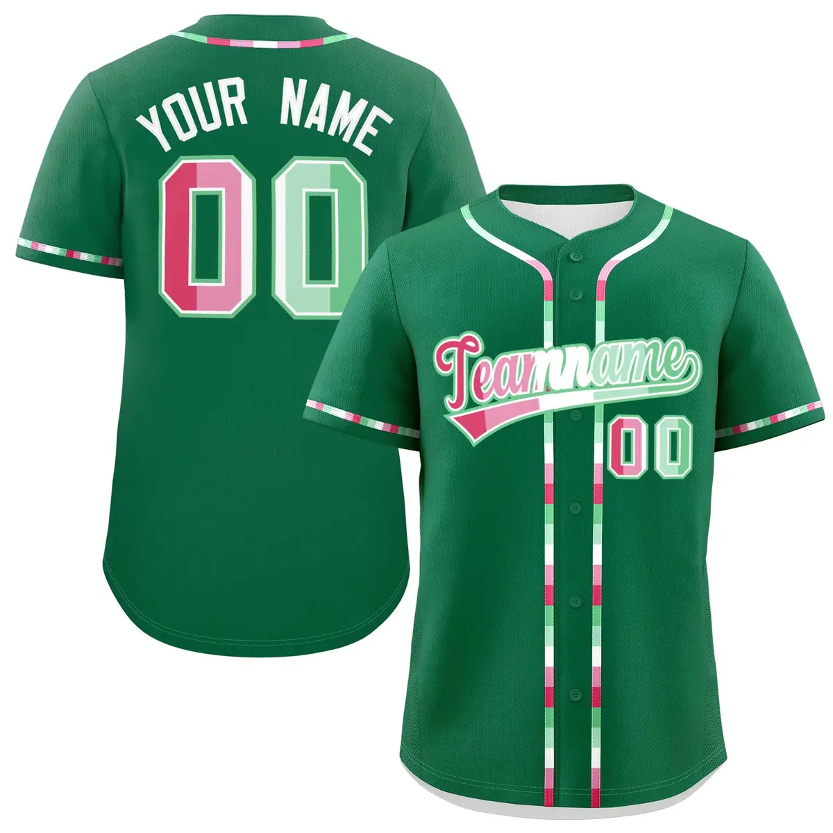 Kelly Green Abrosexual Pride Month Baseball Jersey
