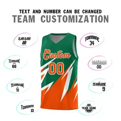 Kelly Green Abstract Mountain Pattern Basketball Jersey 3