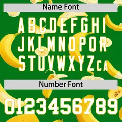 Kelly Green Banana Graffiti Pattern Fashion Baseball Jersey 3
