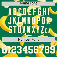 Kelly Green Banana Graffiti Pattern Fashion Baseball Jersey 3
