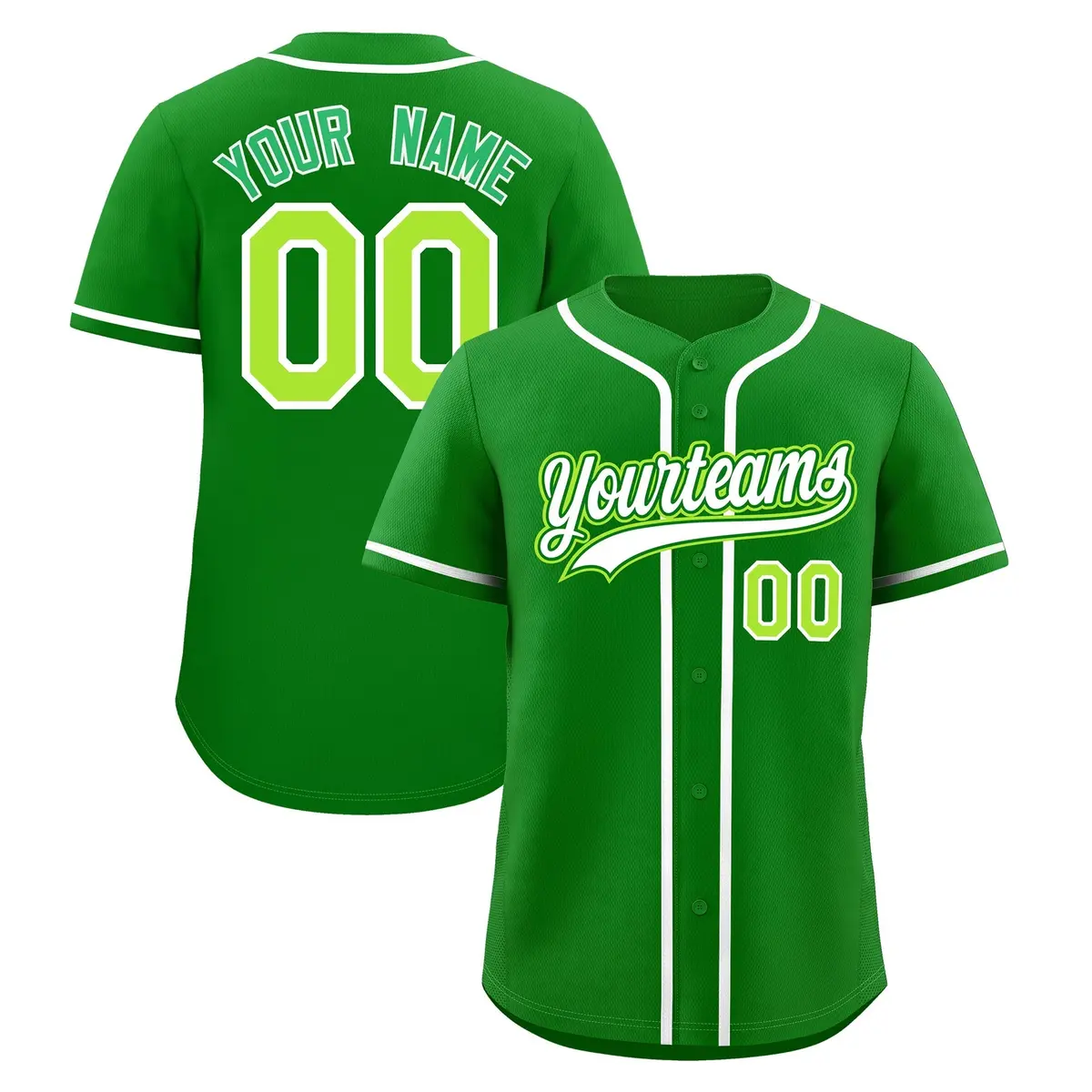 Kelly Green Baseball Jersey