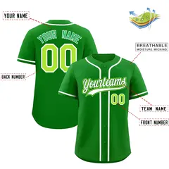 Kelly Green Baseball Jersey 2