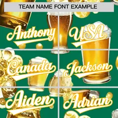 Kelly Green Beer Day Parties Baseball Jersey 3