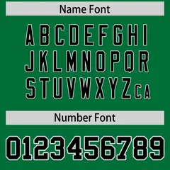 Kelly Green Black Football Jersey with Sleeve Stripes 4