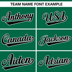 Kelly Green Black Gradient Ribbed Authentic Baseball Jersey 3