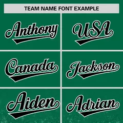 Kelly Green Black Gradient Sparkle-Effect Baseball Jersey 3