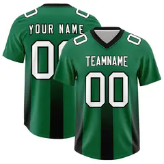 Kelly Green Black Gradient Vertical Stripe Football Jersey 1