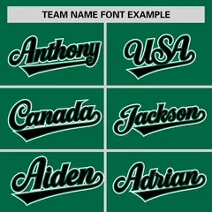 Kelly Green Black Half Stripe Authentic Baseball Jersey 3