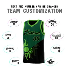Kelly Green Black Radiant Sun Two Tone Basketball Jersey 5