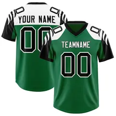 Kelly Green Black Raglan Sleeves Authentic Football Jersey 1