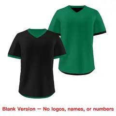 Kelly Green Black Reversible Pullover Baseball Jersey 9