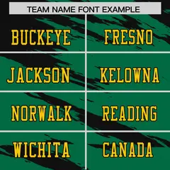 Kelly Green Black Scratch Pattern Authentic Football Jersey 3