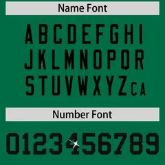 Kelly Green Black Sequin Lettering Football Jersey 4