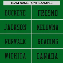 Kelly Green Black Sequin Lettering Football Jersey 3