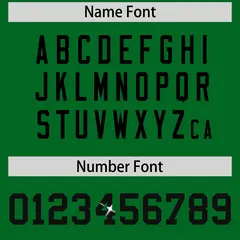 Kelly Green Black Sequin Lettering Football Jersey 4