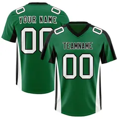 Kelly Green Black Side Stripe Authentic Football Jersey 1