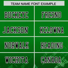 Kelly Green Black Star Gradient Flag Football Jersey 3