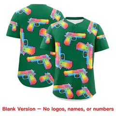 Kelly Green Black Sugar-Coated Firepower Graffiti Baseball Jersey 4