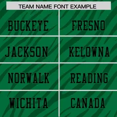 Kelly Green Black Tiger Stripe Graffiti Pattern Football Jersey 3
