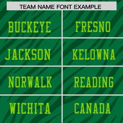 Kelly Green Black Tiger Stripe Graffiti Pattern Football Jersey 3