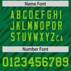 Kelly Green Black Tiger Stripe Graffiti Pattern Football Jersey 4