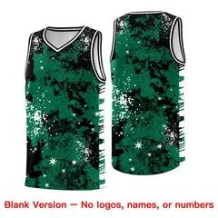 Kelly Green Black Vice Burst Graffiti Basketball Jersey 6