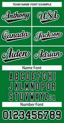 Kelly Green Black-White Classic Hockey Jersey 3