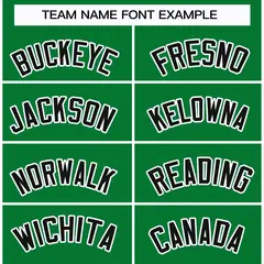 Kelly Green Black-White Classic Hockey Jersey 3