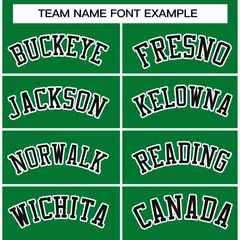 Kelly Green Black-White Classic Hockey Jersey 3