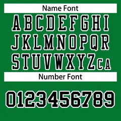 Kelly Green Black-White Football Jersey 4