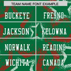 Kelly Green Black-White Star Pattern Football Jersey 3