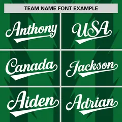 Kelly Green Blade Pattern Raglan Baseball Jersey 3