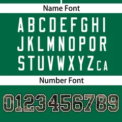 Kelly Green Camo Font Authentic Baseball Jersey 4