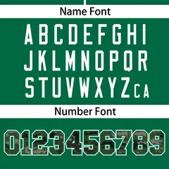 Kelly Green Camo Font Authentic Baseball Jersey 4