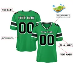 Kelly Green Classic Authentic Football Jersey 2