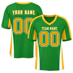 Kelly Green Color Block Mesh Authentic Football Jersey 1