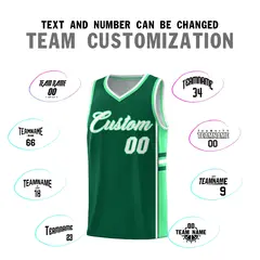 Kelly Green Color Block Wrinkle-Resistant Basketball Jersey 4
