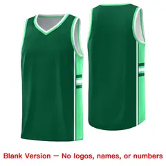 Kelly Green Color Block Wrinkle-Resistant Basketball Jersey 6