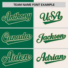 Kelly Green Cream Striped Two Tone Authentic Baseball Jersey 3