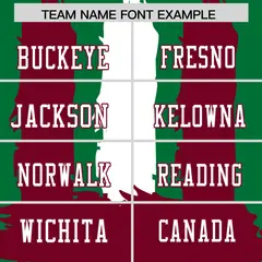 Kelly Green Crimson and White Graffiti Flag Football Jersey 3