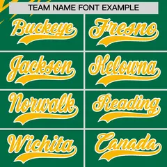 Kelly Green Dark Green Yellow Reversible Baseball Jersey Lightning & Graffiti Pattern 6