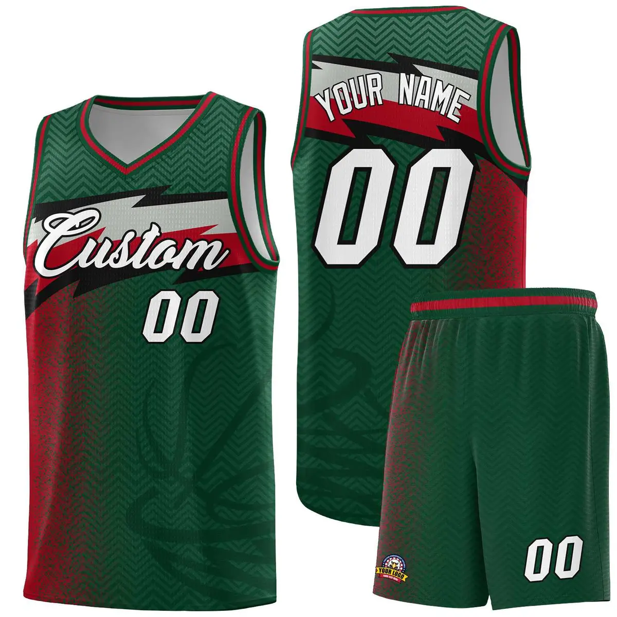 Kelly Green Dot Scatter Graffiti Pattern Basketball Jersey