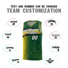 Kelly Green Dot Scatter Graffiti Pattern Basketball Jersey 3